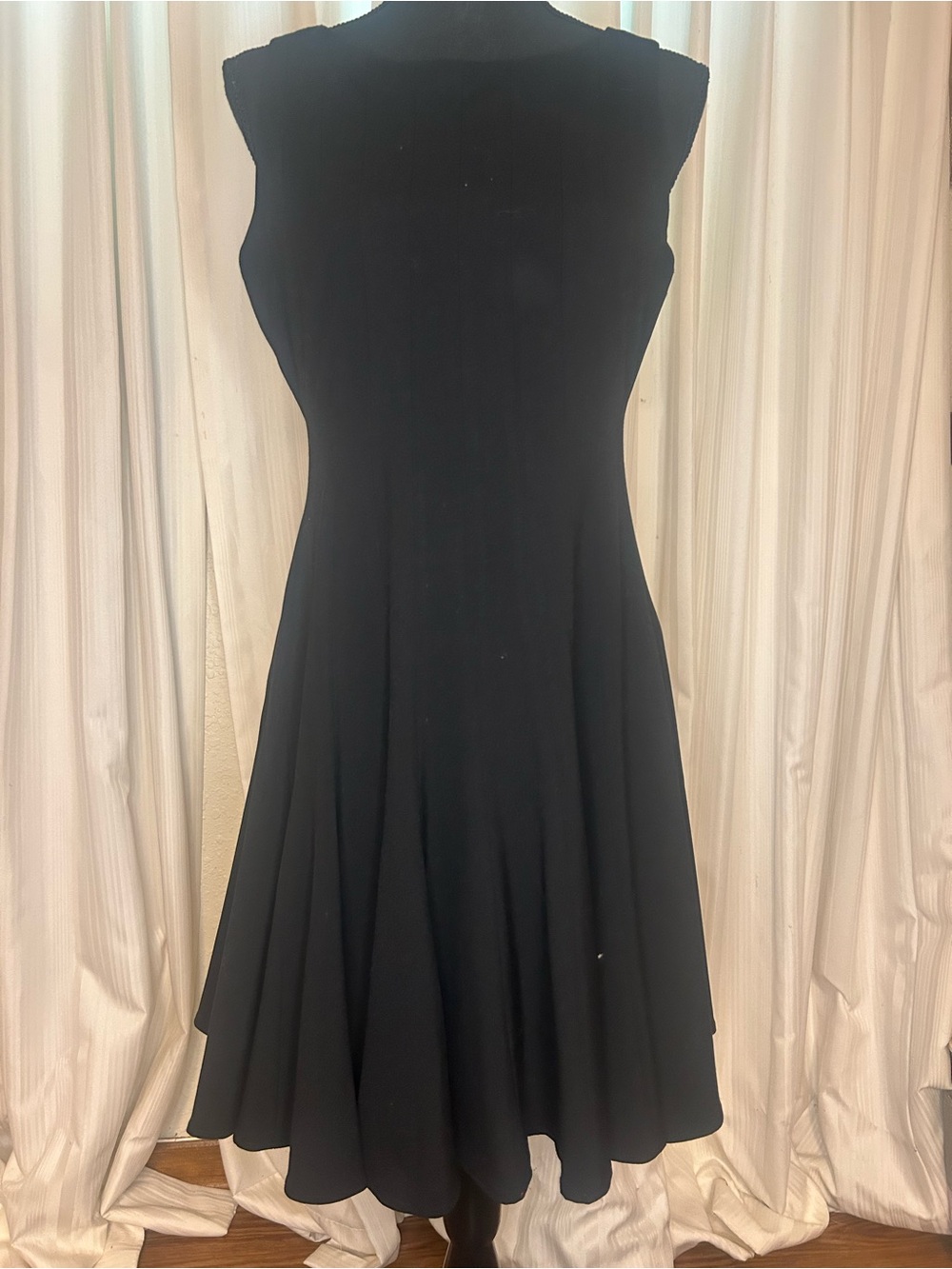 Calvin Klein Black Sleeveless Fit-and-Flare Midi Dress
